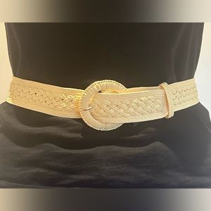 Zimmerman Raffia Braided Belt in a Cream/Tan color in size S/M